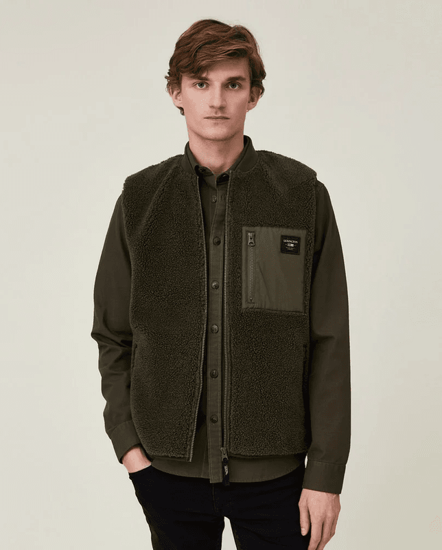 Mattia Pile Vest Green