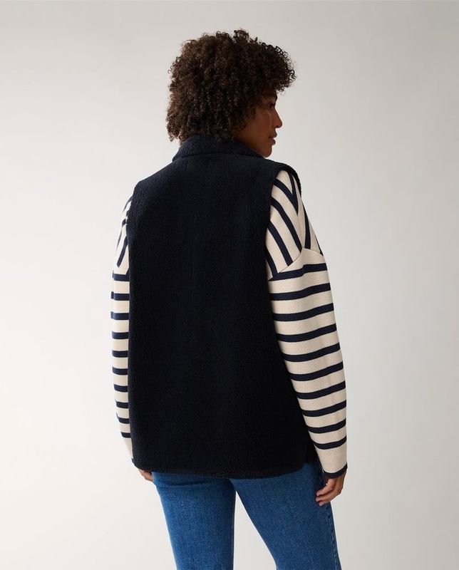 Nadia wool blend pile vest